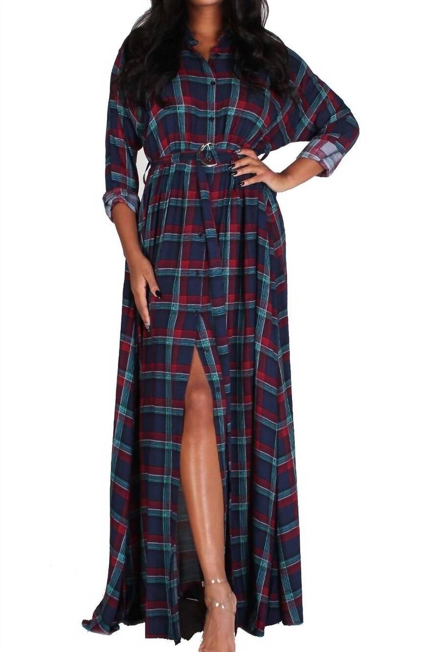 NEW EIEN yasmine print maxi dress in navy